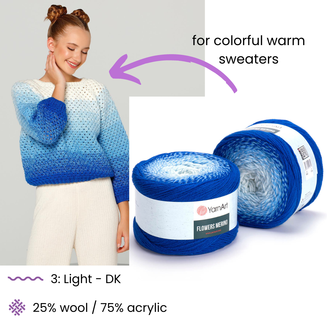 LõngArt Lilled Merino