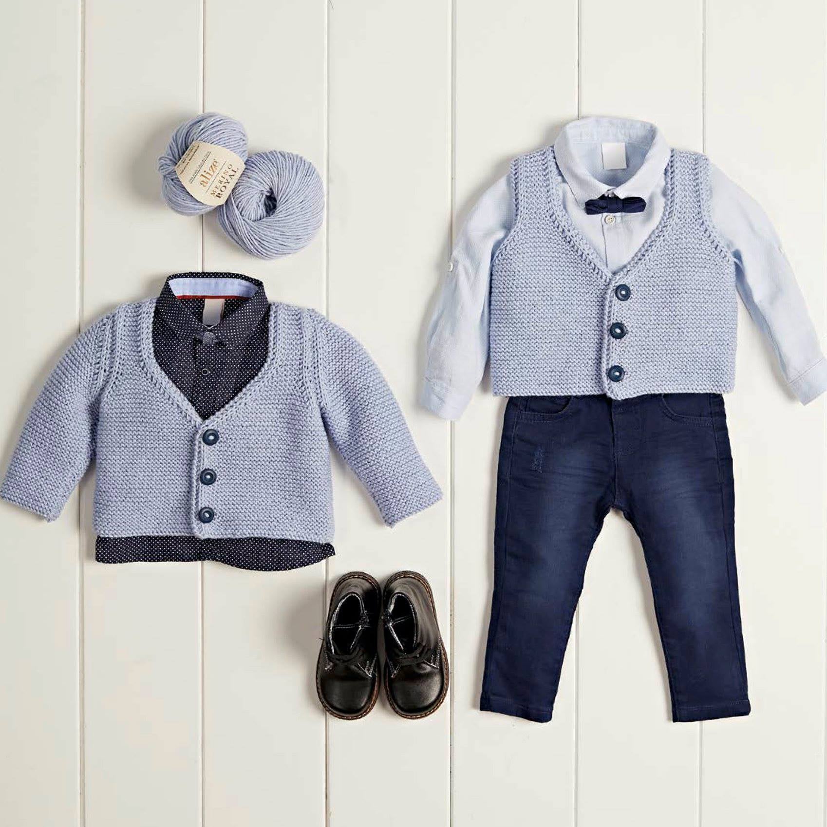 Baby vest ja jakikomplekti muster