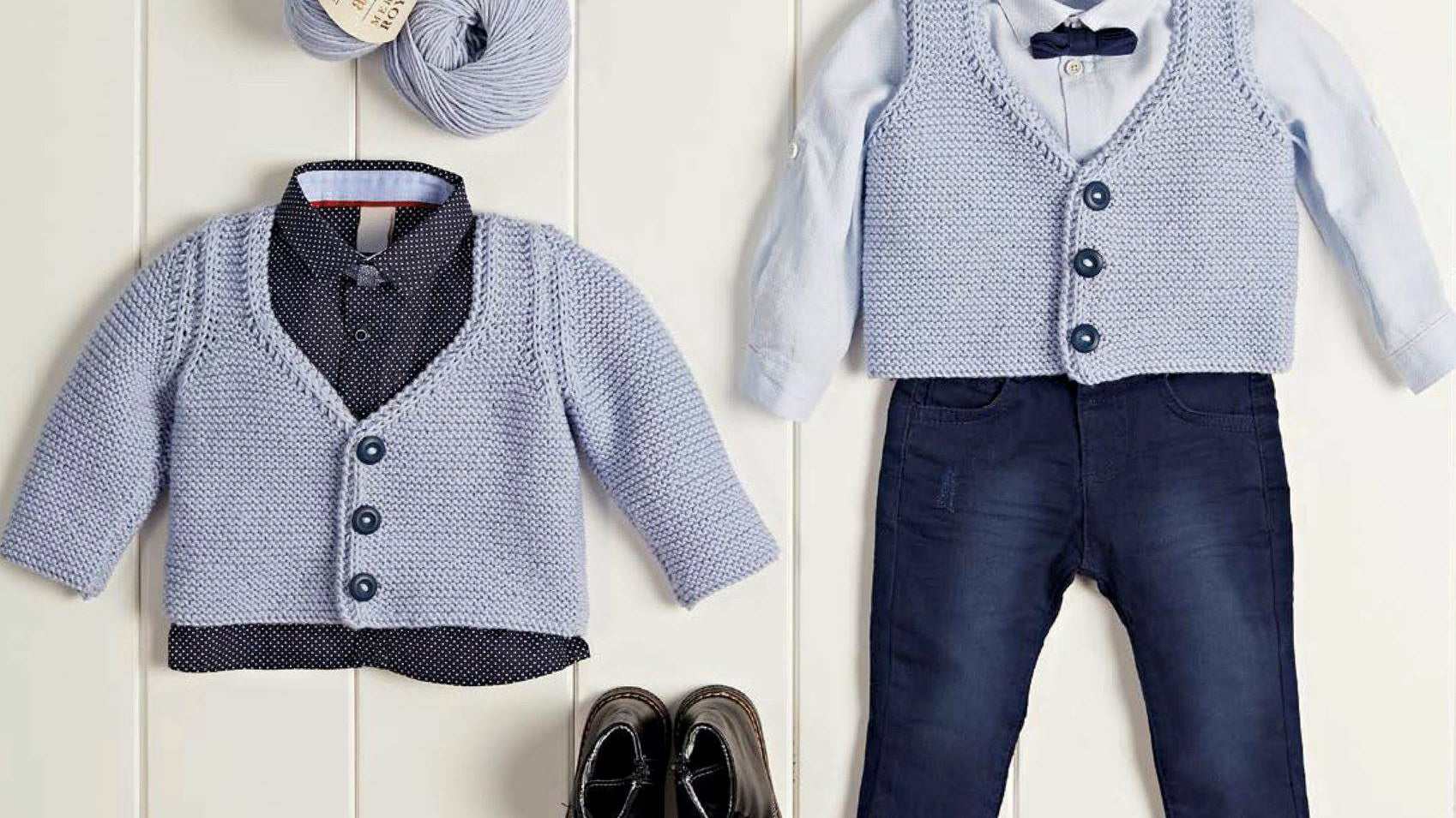 Baby vest ja jakikomplekti muster