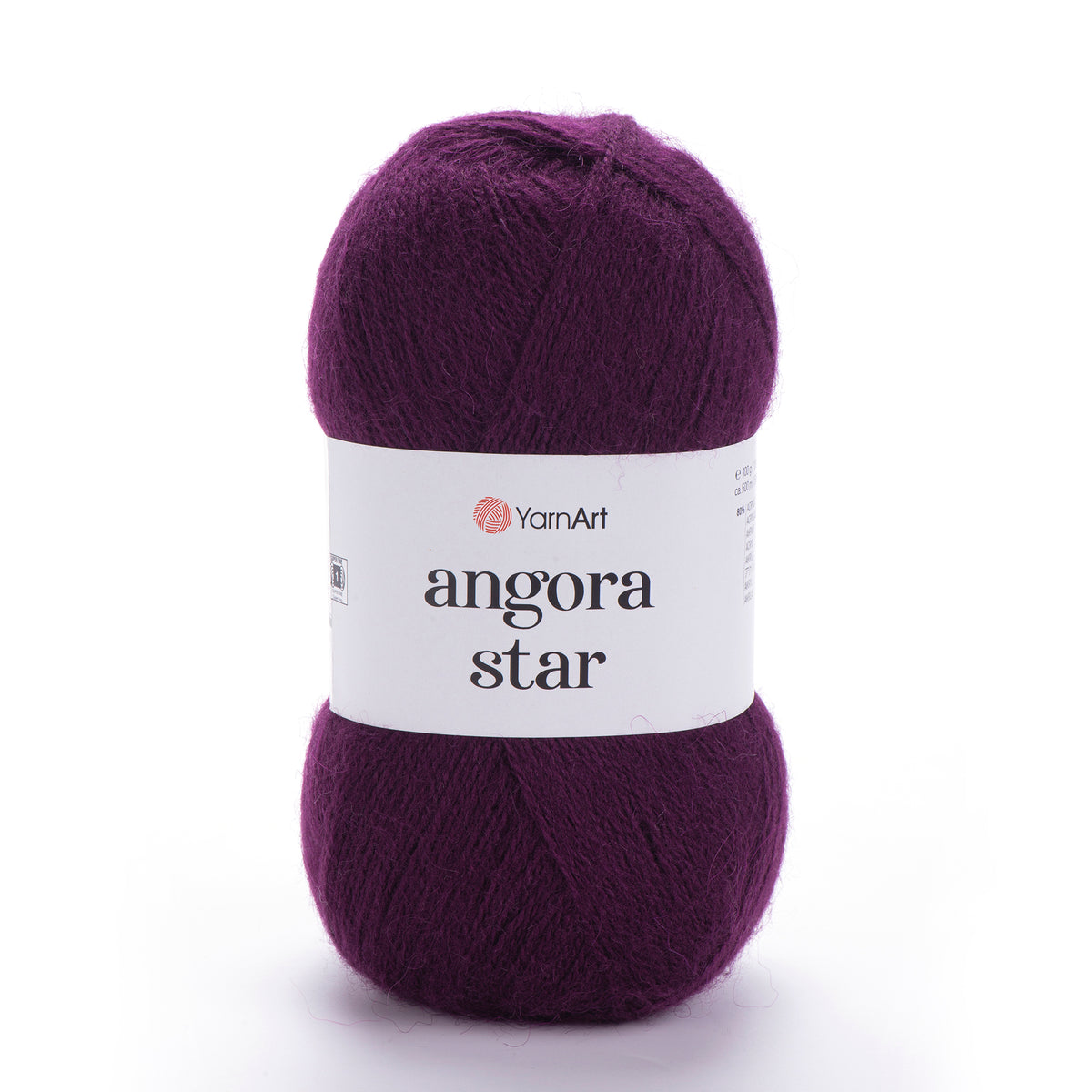 YarnArt Angora Star 10094 Mörkt plommon – luftigt akryl- och ullgarn