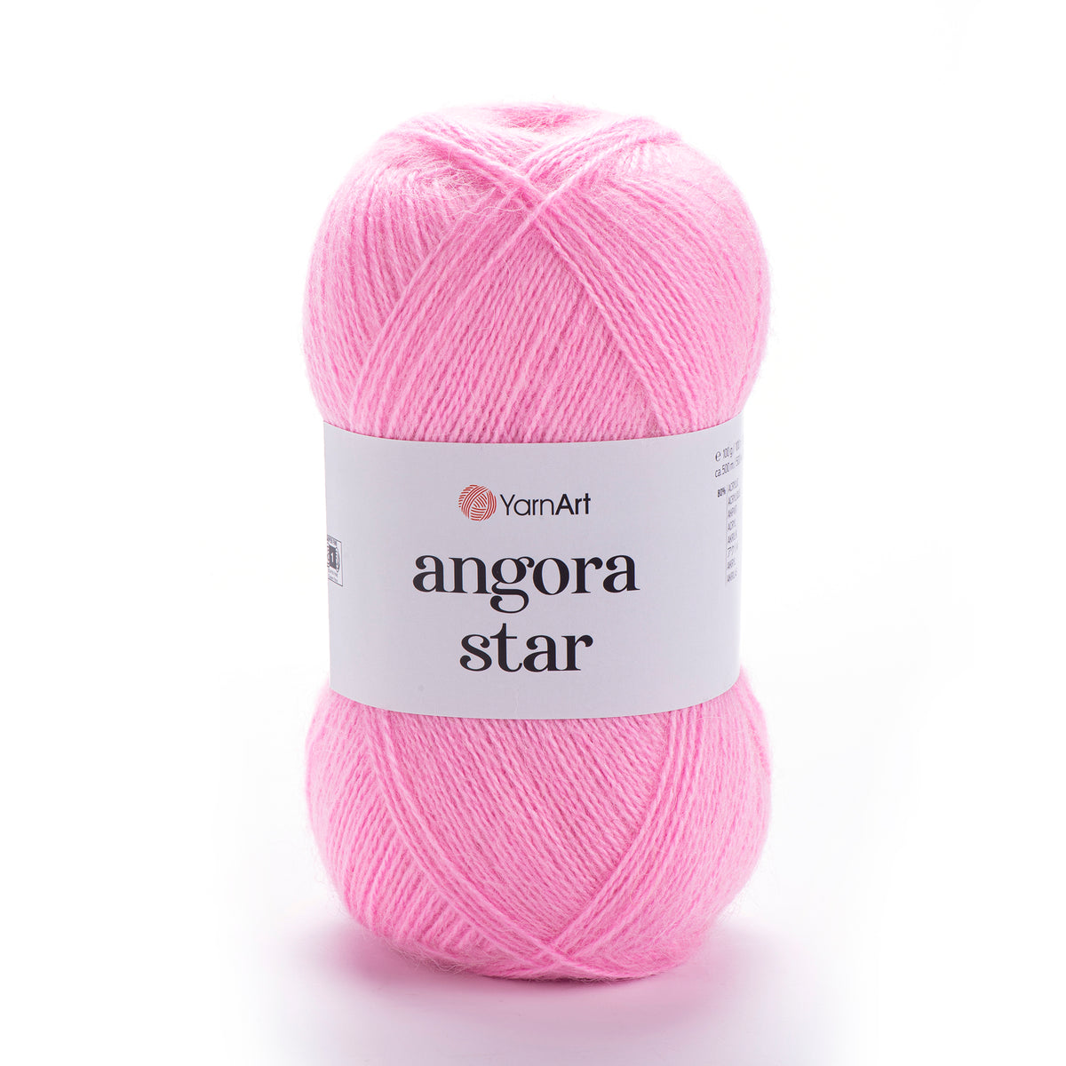 YarnArt Angora Star 10119 Rosa – luftigt akryl- och ullgarn
