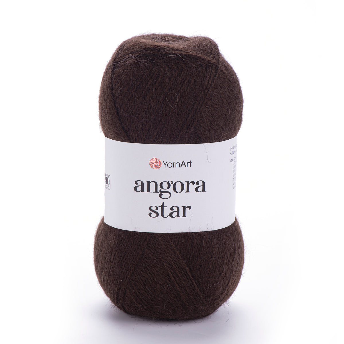 YarnArt Angora Star 116 Mörkbrun – luftigt akryl- och ullgarn