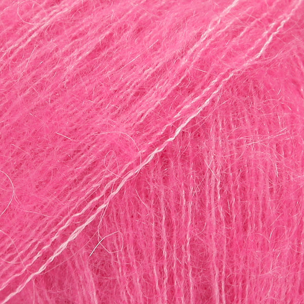 DROPS Kid-Silk 13 Rožinė – moherio ir šilko siūlai