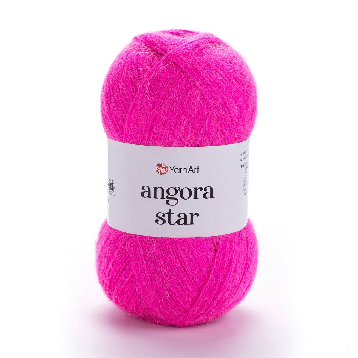 YarnArt Angora Star 174 Fuchsia – luftigt akryl- och ullgarn