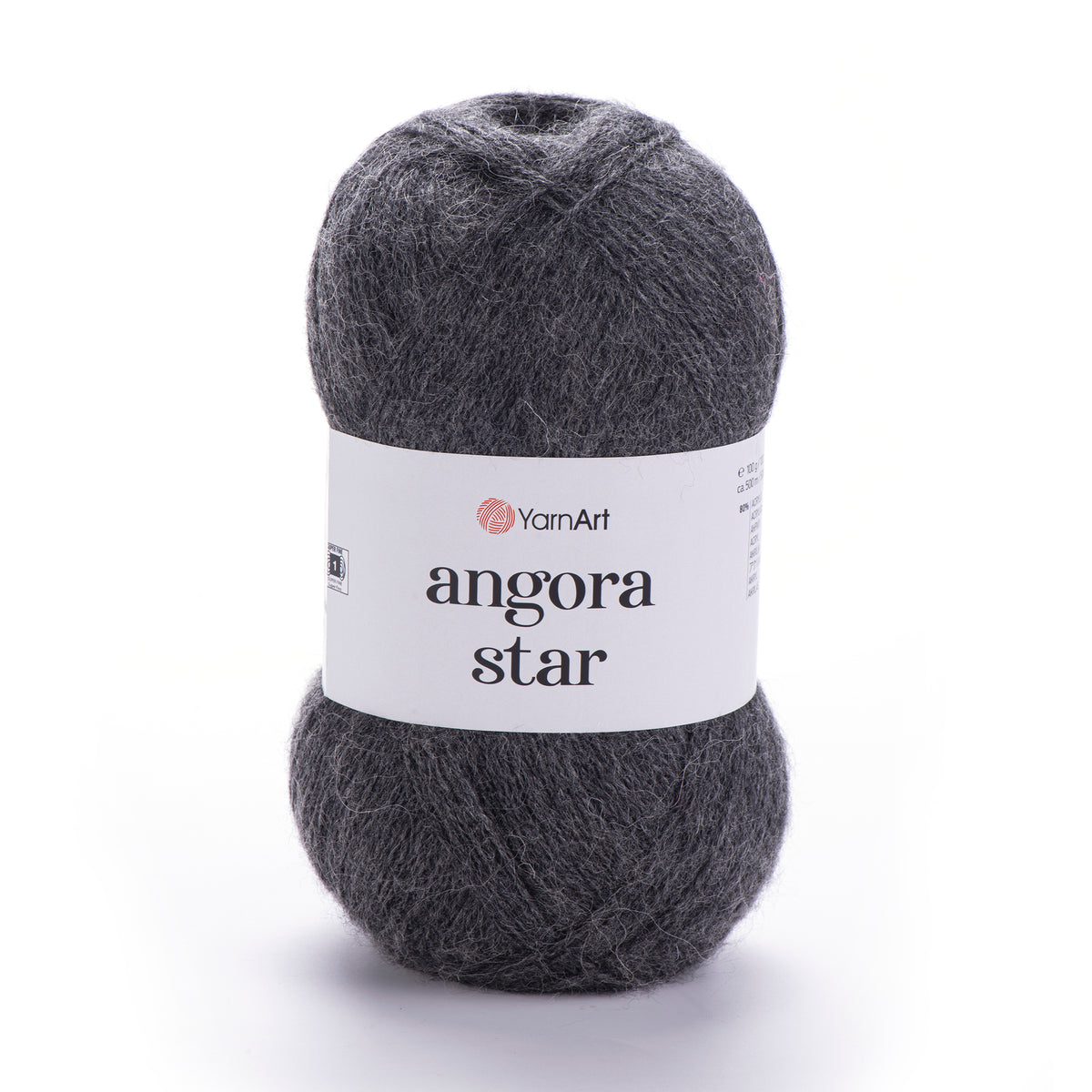 YarnArt Angora Star 179 Antracit – luftigt akryl- och ullgarn