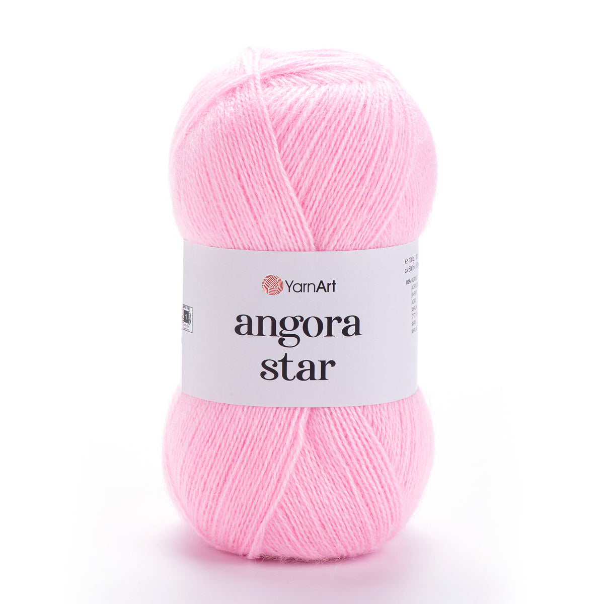 YarnArt Angora Star 217 Ljusrosa – luftigt akryl- och ullgarn