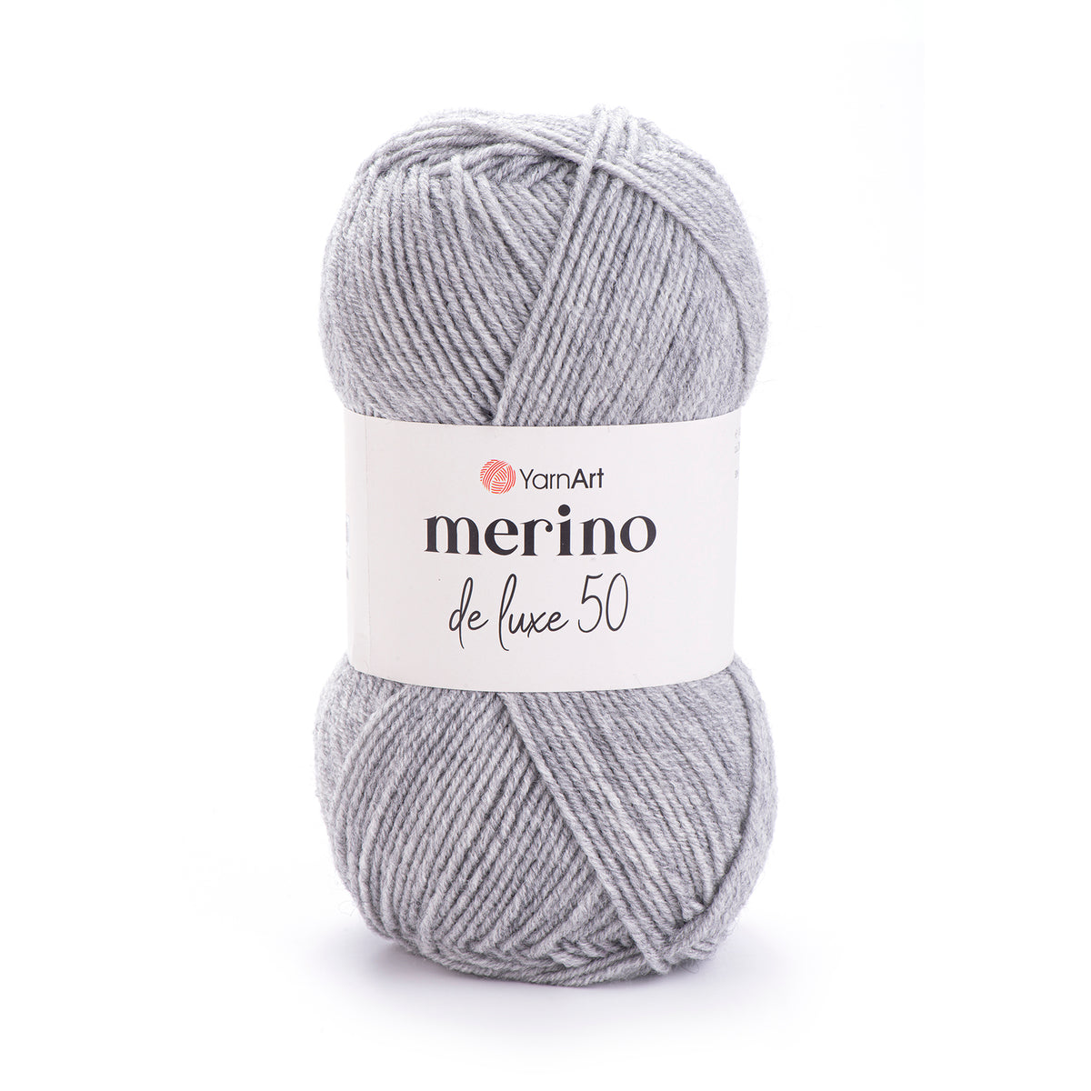 YarnArt Merino DeLuxe 50 282 Šviesiai pilka – vilnos ir akrilo siūlai