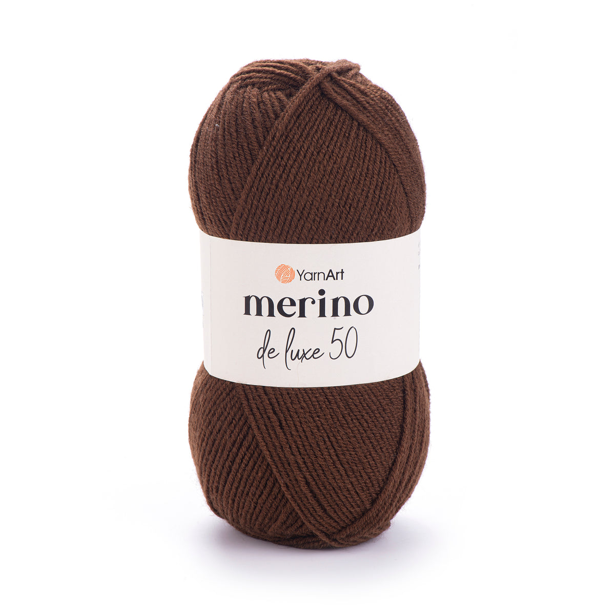 YarnArt Merino DeLuxe 50 3067 Tamsiai ruda – vilnos ir akrilo siūlai