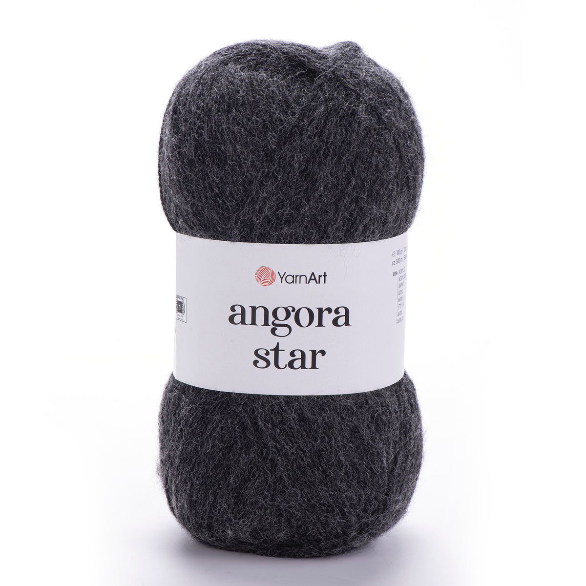 YarnArt Angora Star 359 Antracit – luftigt akryl- och ullgarn