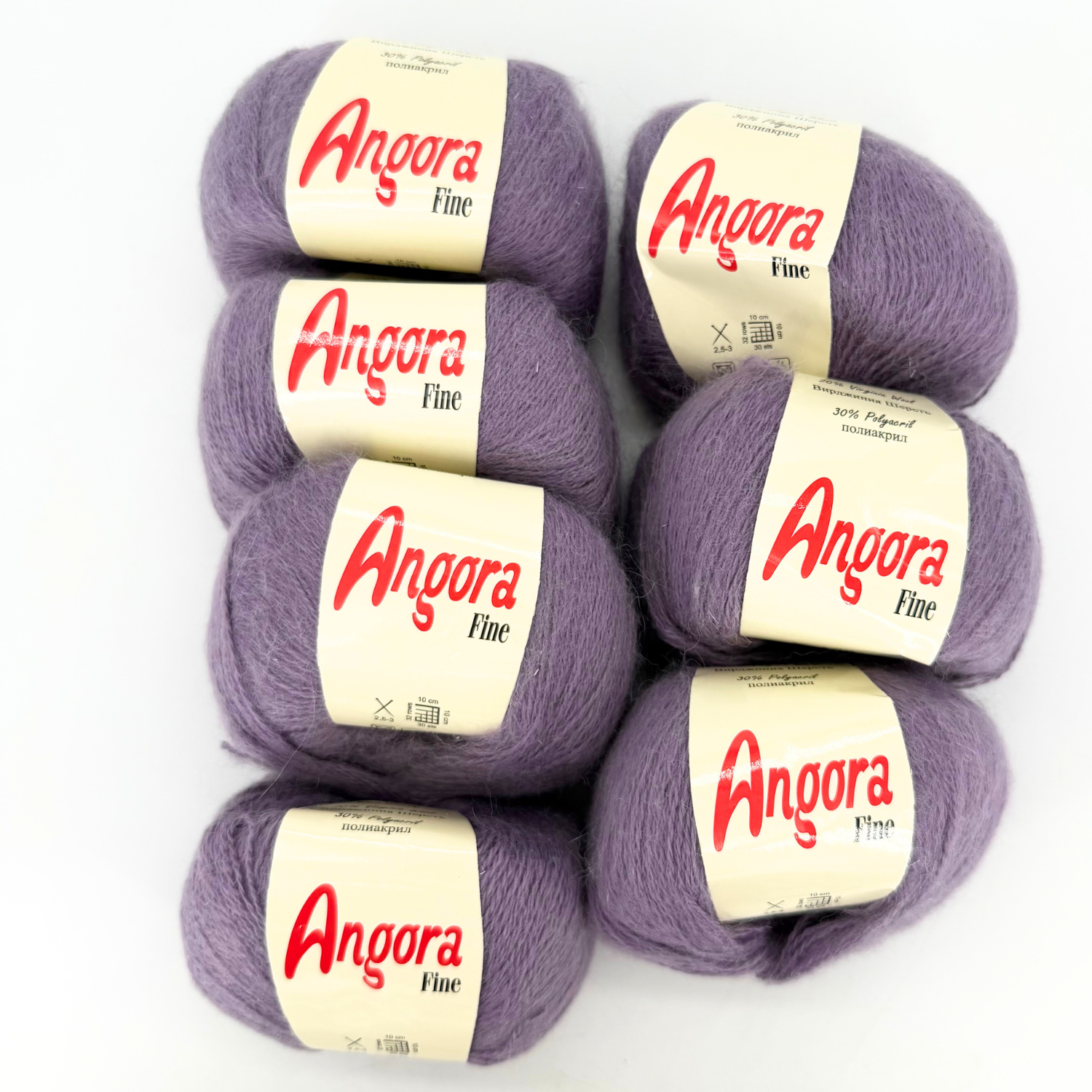 Angora Fine-paket – Lila (7 nystan)