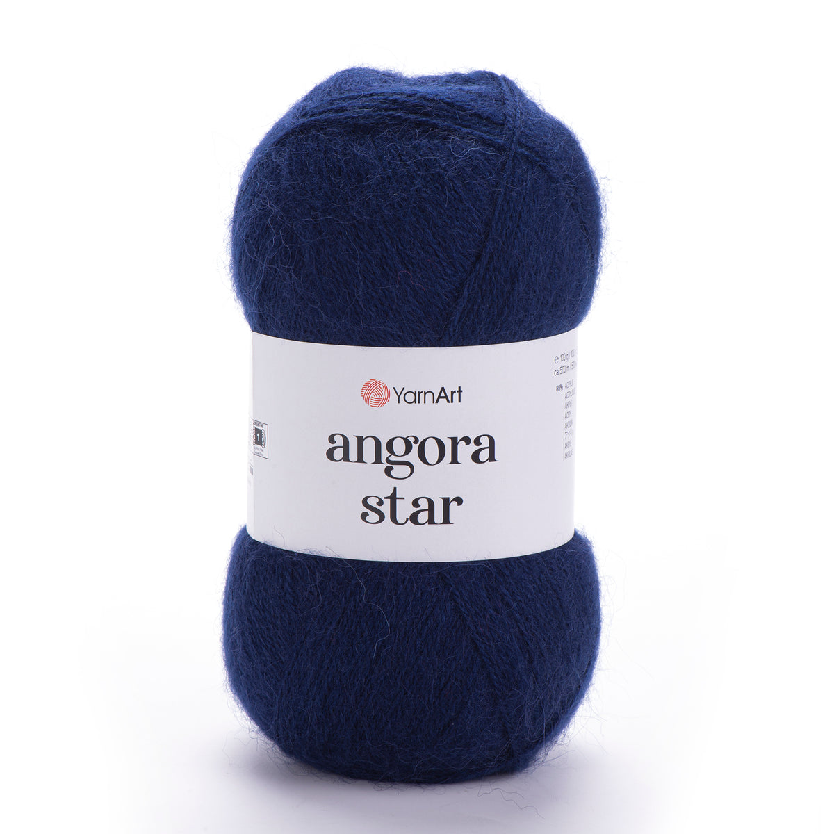 YarnArt Angora Star 583 Mörk marinblå – luftigt akryl- och ullgarn