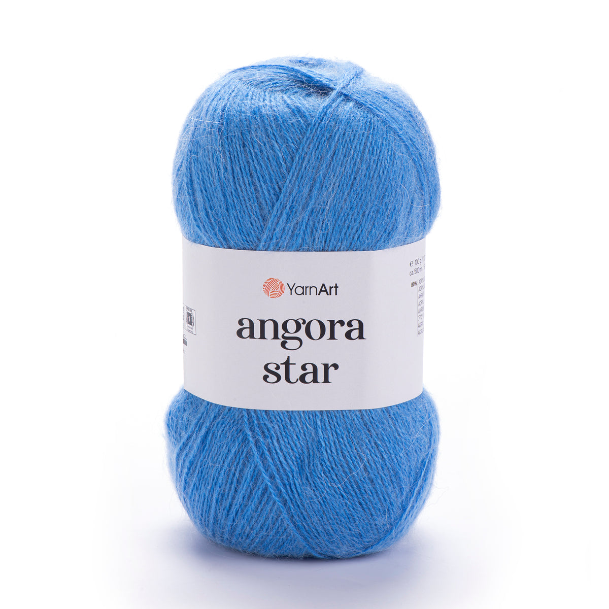 YarnArt Angora Star 600 Blå – luftigt akryl- och ullgarn