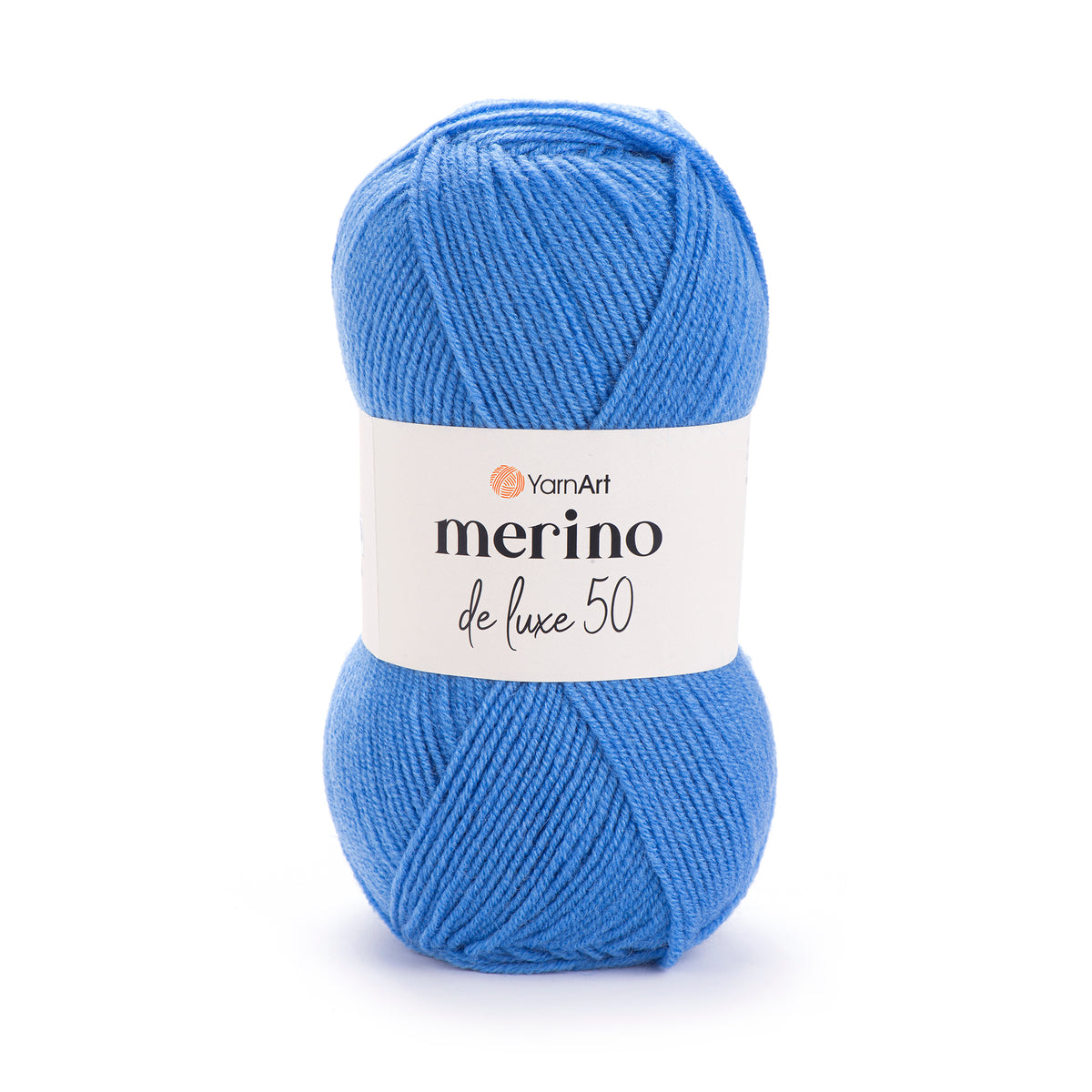YarnArt Merino DeLuxe 50 600 Mėlyna – vilnos ir akrilo siūlai