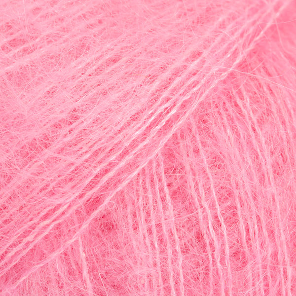DROPS Kid-Silk 62 Braškių ledų – moherio ir šilko siūlai