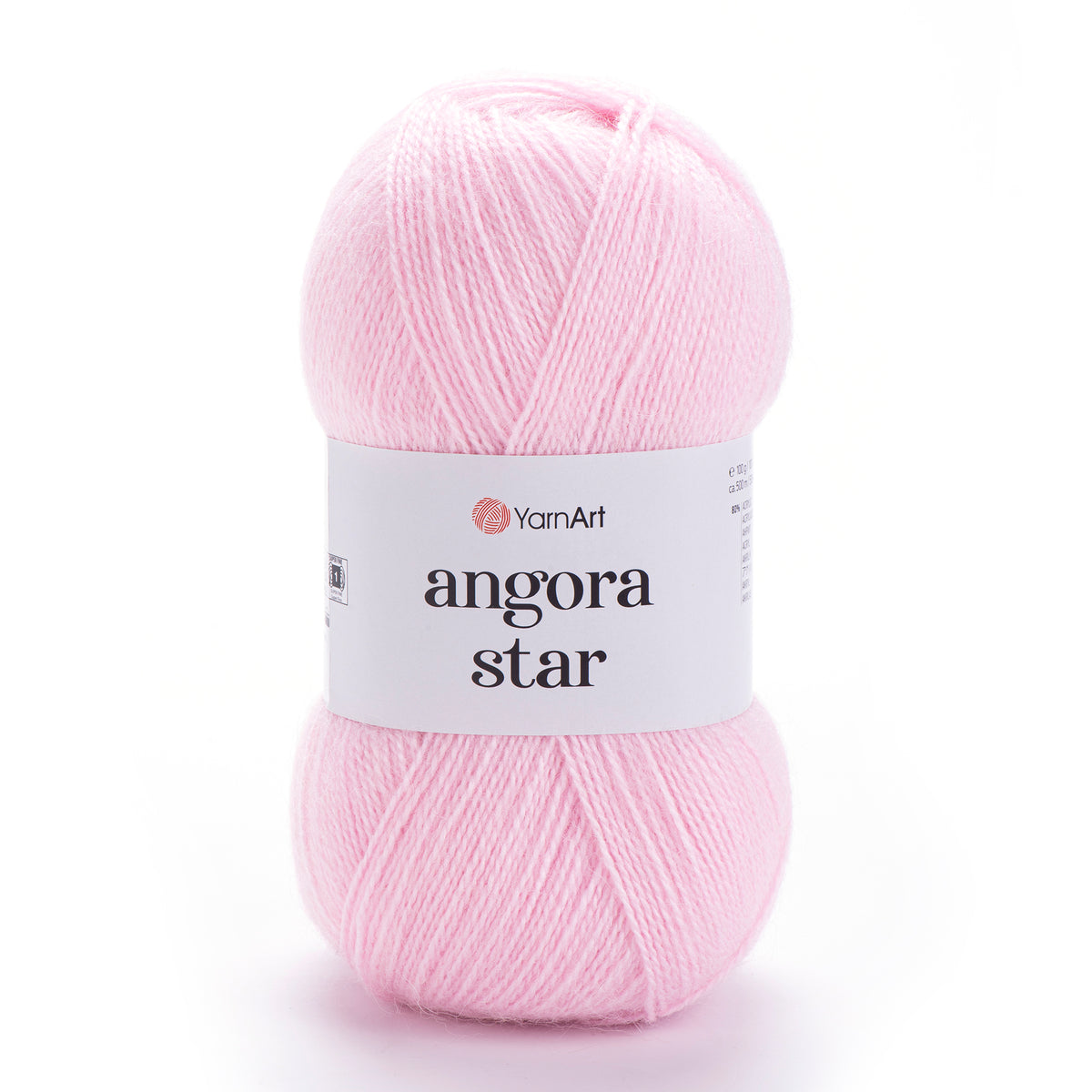 YarnArt Angora Star 649 Ljusrosa – luftigt akryl- och ullgarn