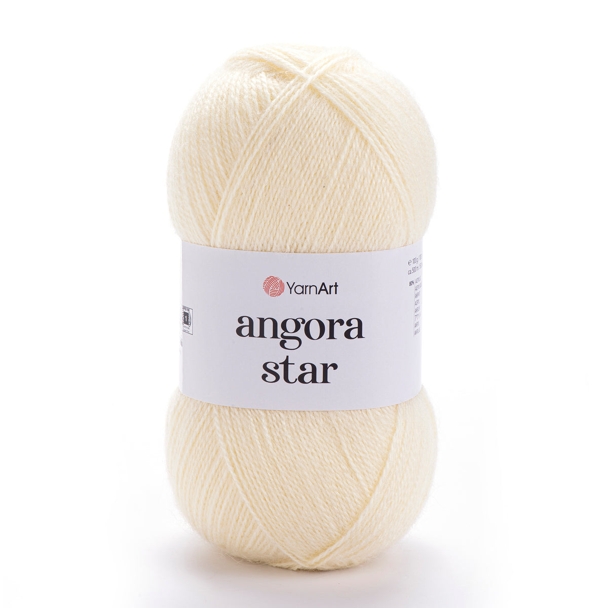 YarnArt Angora Star 7003 Elfenben – luftigt akryl- och ullgarn