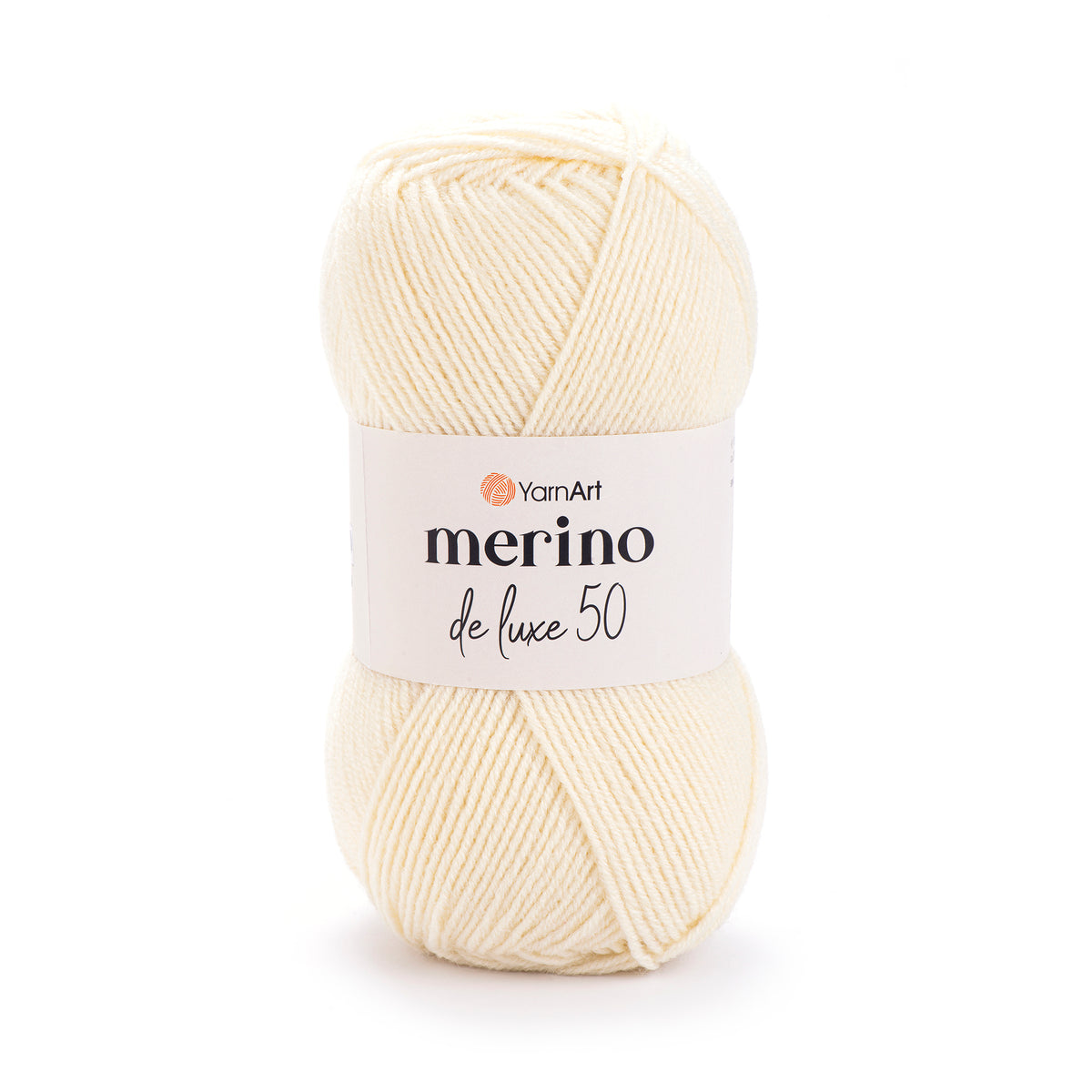 YarnArt Merino DeLuxe 50 7003 Kreminė – vilnos ir akrilo siūlai