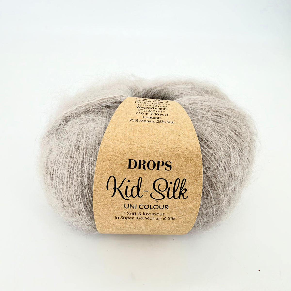 DROPS Kid-Silk 20 Šviesiai bežinė – moherio ir šilko siūlai