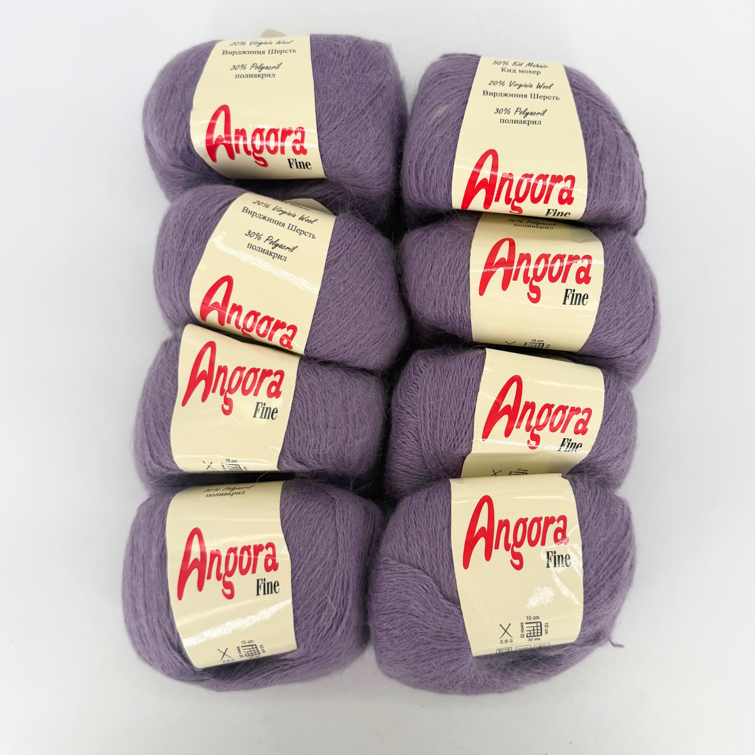 Angora Fine komplekt – Lilla (8 kera)
