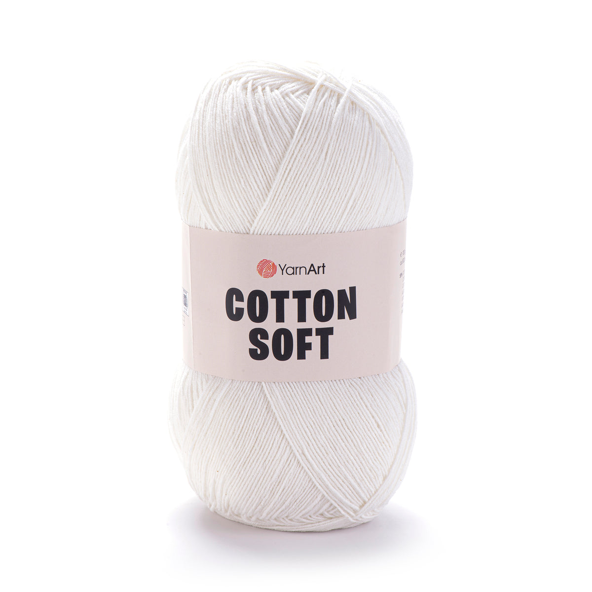 YarnArt Cotton Soft 01 Светло-серый – тонкая пряжа из хлопка и акрила