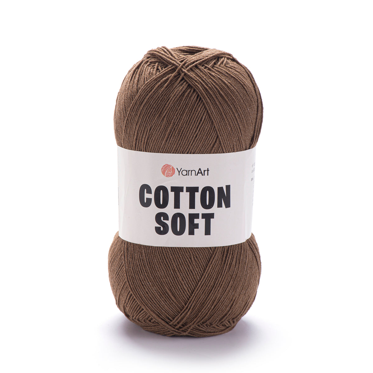 YarnArt Cotton Soft 40 Тёмно-коричневый – тонкая пряжа из хлопка и акрила