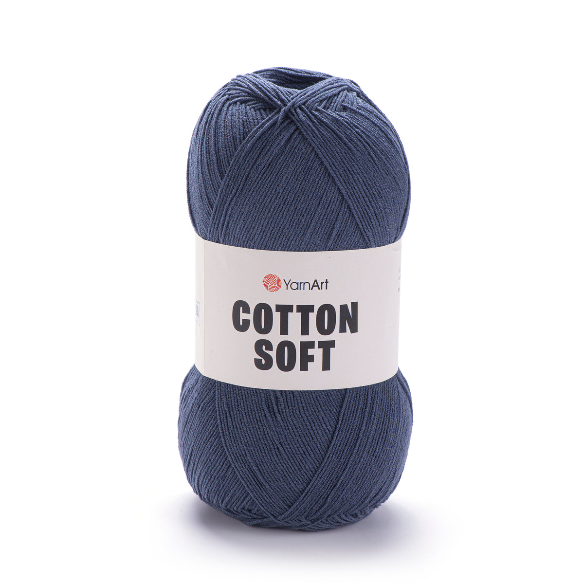 YarnArt Cotton Soft 45 Тёмно-синий – тонкая пряжа из хлопка и акрила