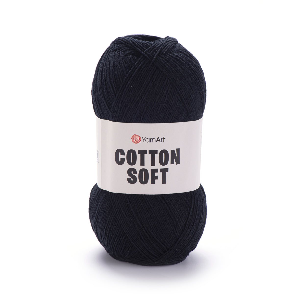 YarnArt Cotton Soft 53 Чёрный – тонкая пряжа из хлопка и акрила