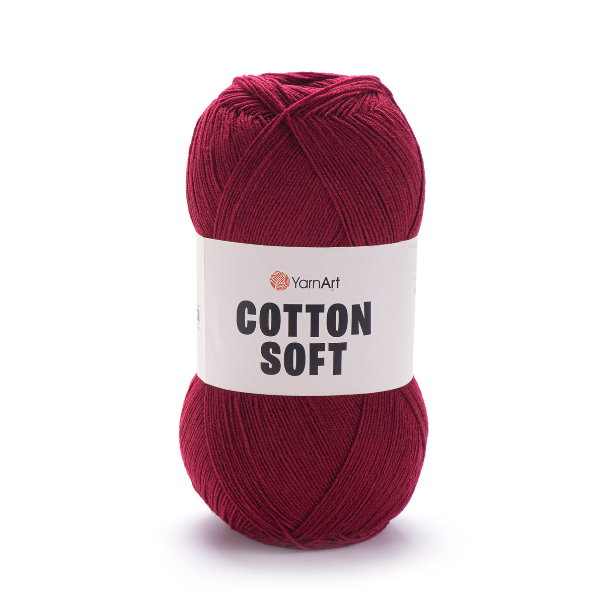 YarnArt Cotton Soft 66 Бордовый – тонкая пряжа из хлопка и акрила