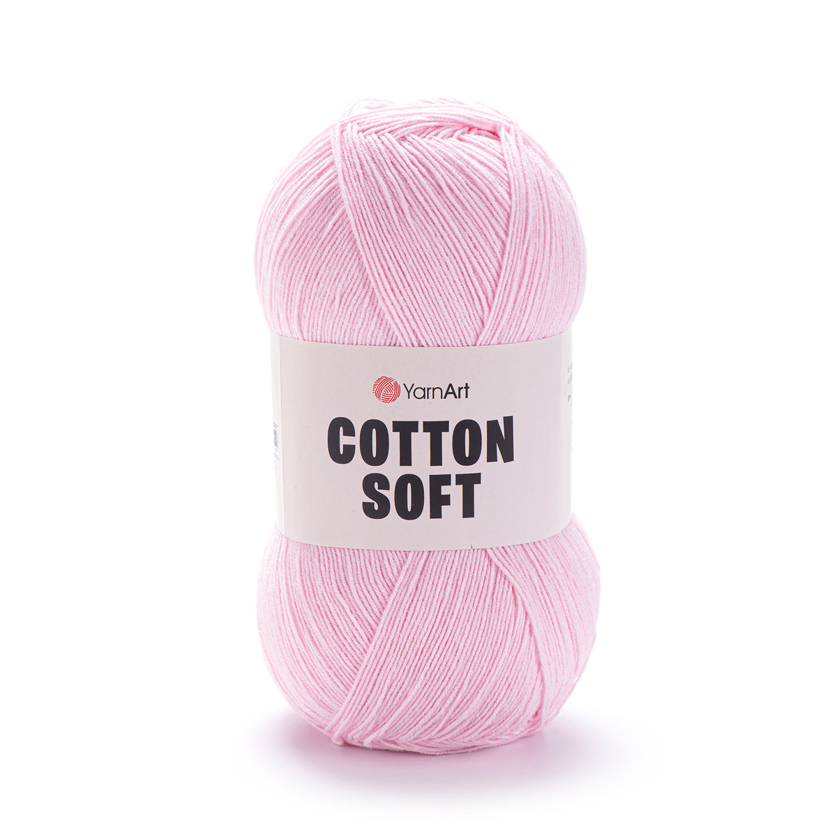 YarnArt Cotton Soft 74 Светло-розовый – тонкая пряжа из хлопка и акрила