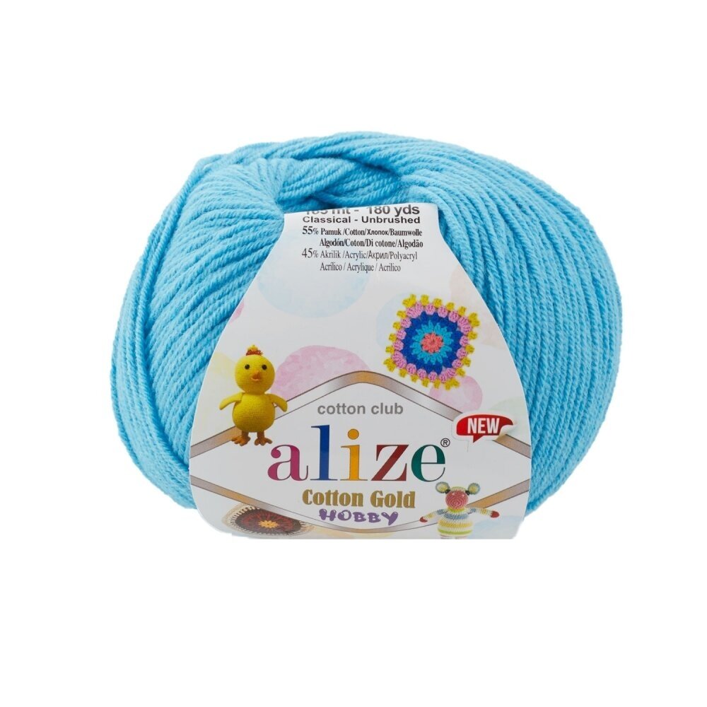 Alize Cotton Gold Hobby 287 Türkiis – puuvilla-akrüüllõng