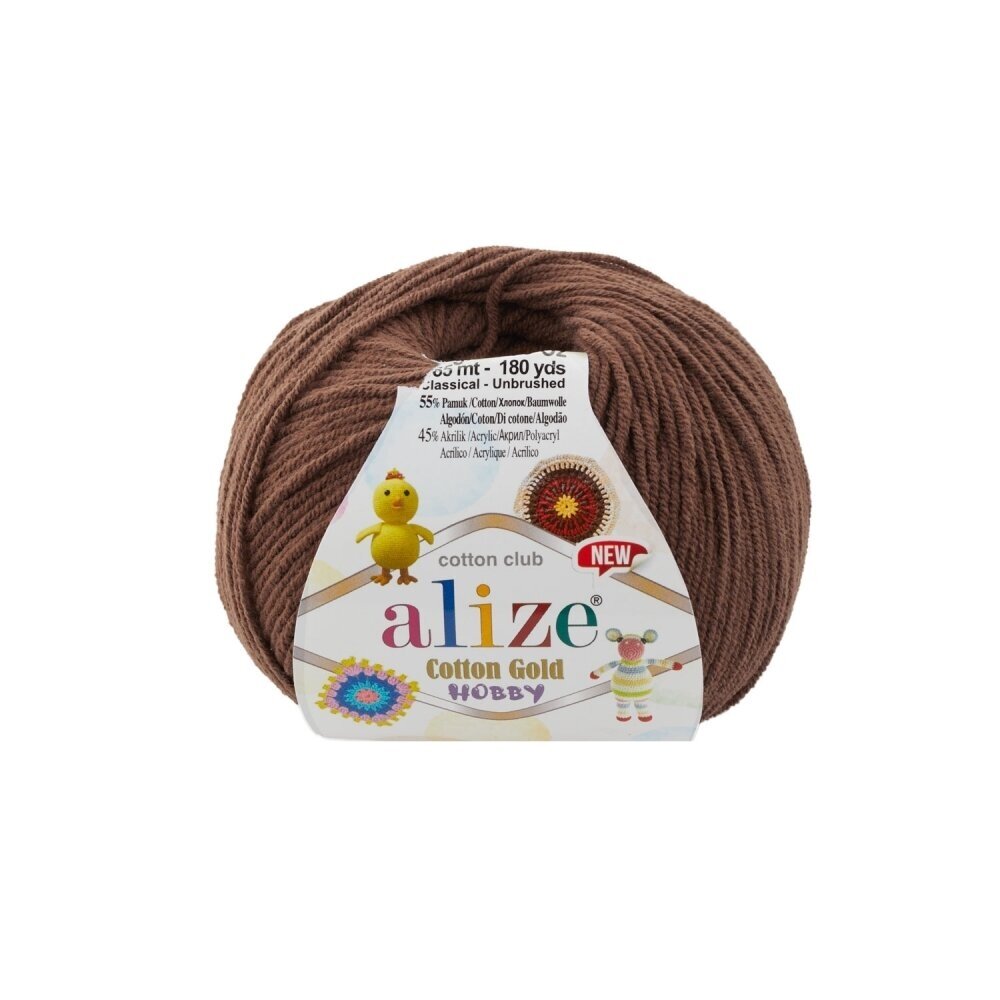 Alize Cotton Gold Hobby 493 Kakao – puuvilla-akrüüllõng