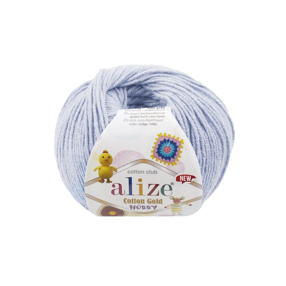 Alize Cotton Gold Hobby 513 Jääsinine – puuvilla-akrüüllõng