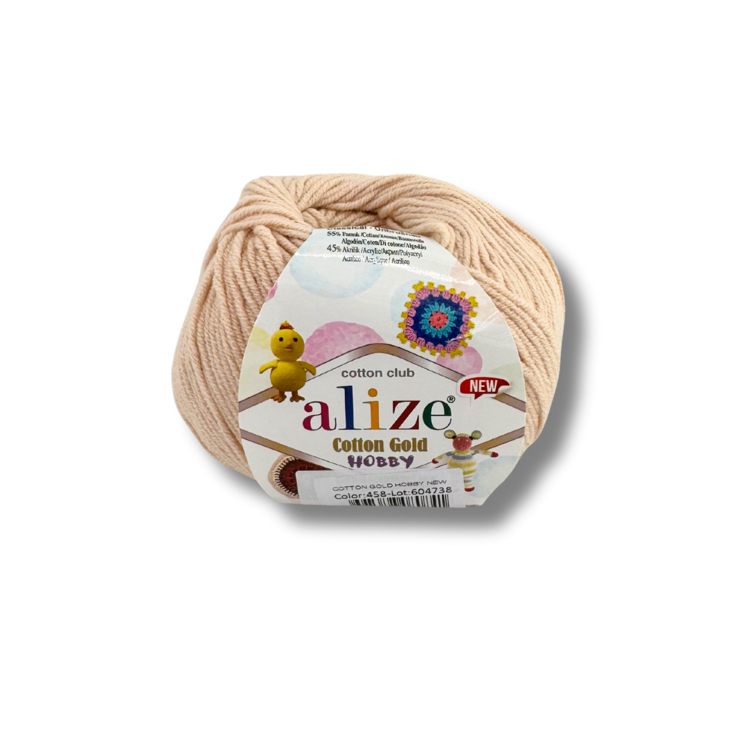 Alize Cotton Gold Hobby 458 Beež – puuvilla-akrüüllõng