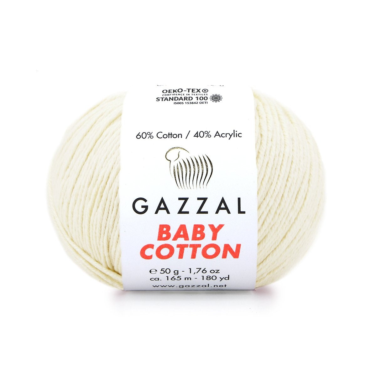 Gazzal Baby Cotton 3437 Vanille – fil bébé coton et acrylique