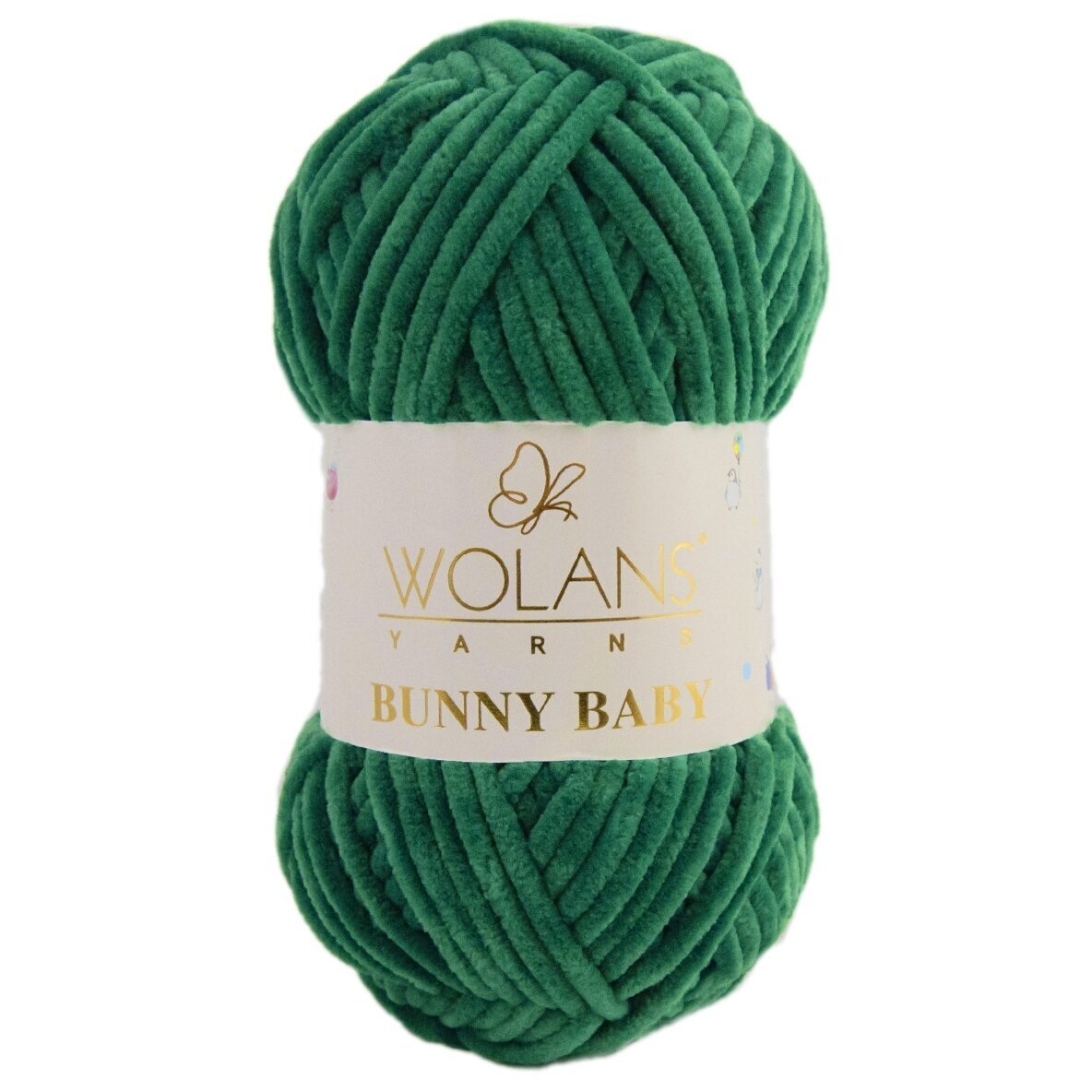 Wolans Bunny Baby 100-26 Verde bottiglia – ciniglia