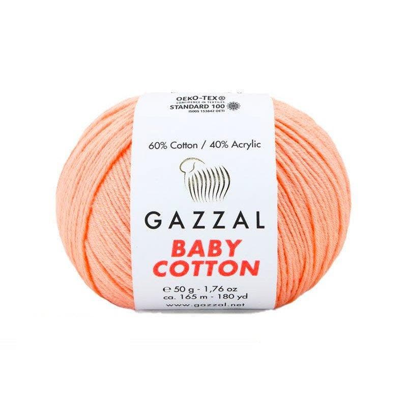 Gazzal Baby Cotton 3412 Nude – fil bébé coton et acrylique