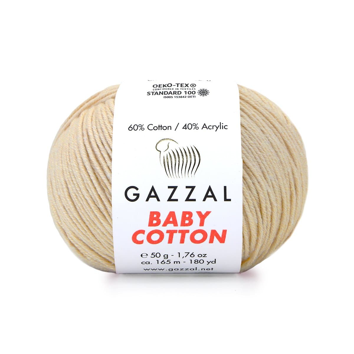Gazzal Baby Cotton 3445 Sable – fil bébé coton et acrylique