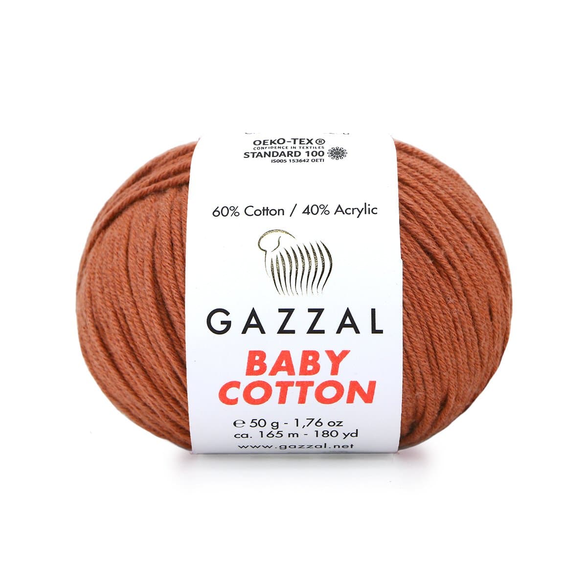 Gazzal Baby Cotton 3454 Cannelle – fil bébé coton et acrylique