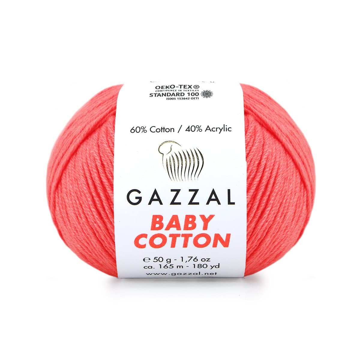 Gazzal Baby Cotton 3460 Pastèque – fil bébé coton et acrylique