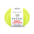 Gazzal Baby Cotton 3462 Jaune fluo – fil bébé coton et acrylique